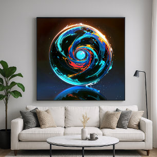 Emblema - Diseño de arte abstracto vibrante y colo