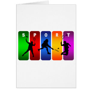 Emblema multicolor del bádminton