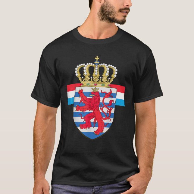 Emblema nacional de león de Luxemburgo y camiseta  (Anverso)