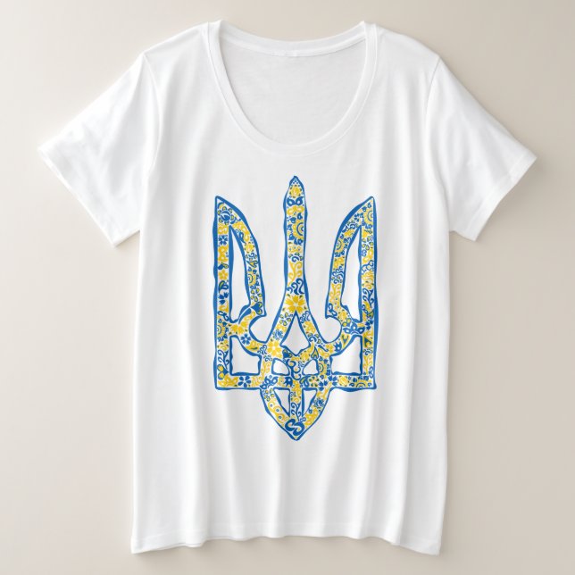 Emblema nacional ucraniano trident tryzub (Anverso del diseño)