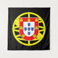 Emblema portugués tapiz negro