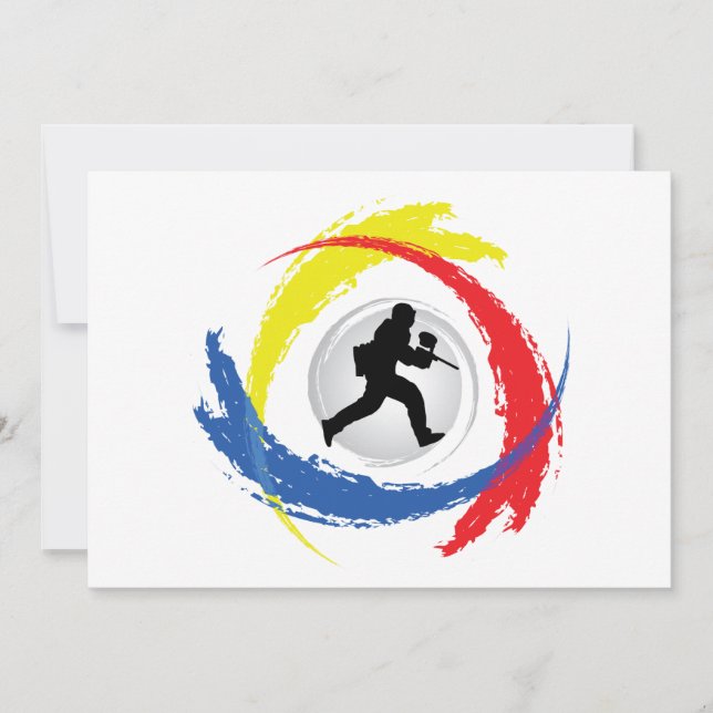 Emblema tricolor de bola de pintura (Anverso)