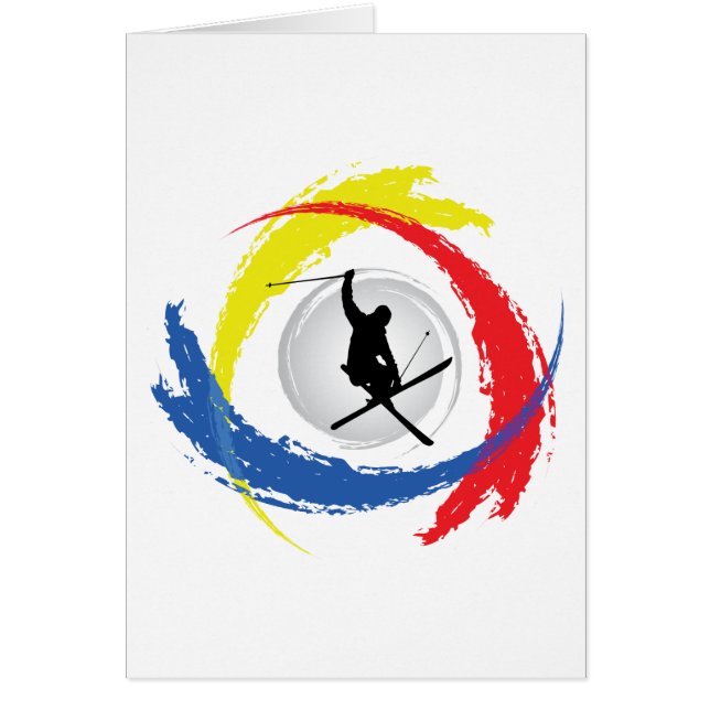 Emblema tricolor del esquí (Frente)