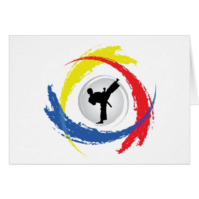 Emblema tricolor del karate (Anverso (Horizontal))
