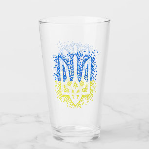 Emblema ucraniano trident tryzub esparce corazones