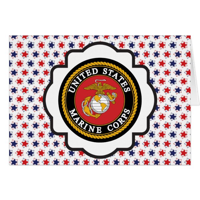 Emblema USMC con estrellas rojas blancas y azules (Anverso (Horizontal))