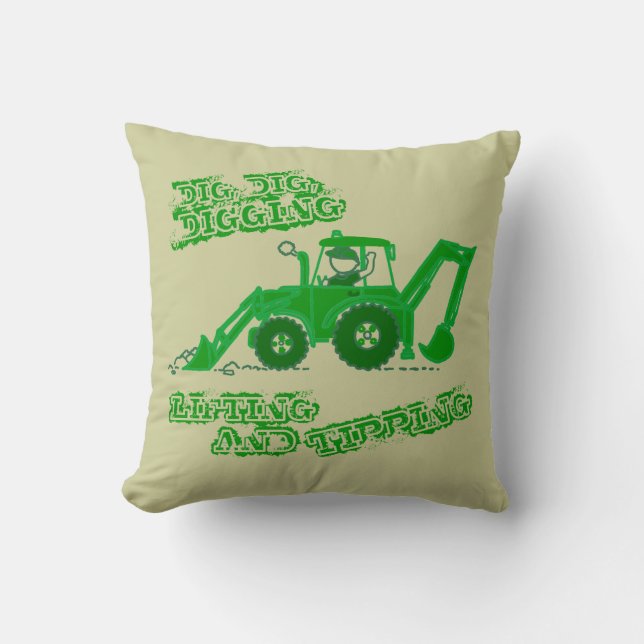 Embroma la almohada verde picadora del muchacho (Anverso)
