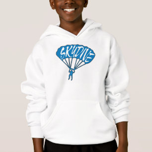 Embroma sudadera con capucha azul fanática skydive