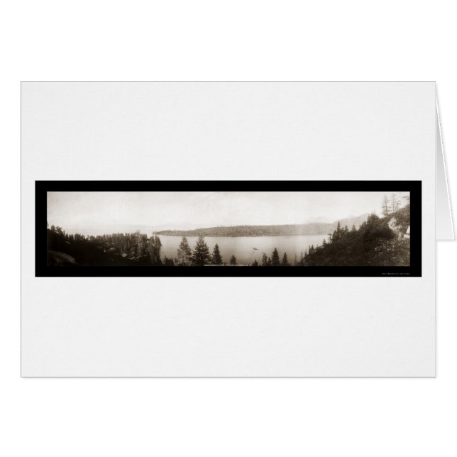 Emerald Bay Lake Tahoe Photo 1906 (Anverso (Horizontal))