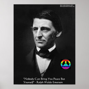 Emerson "Paz a ti mismo" Póster de citas de sabidu