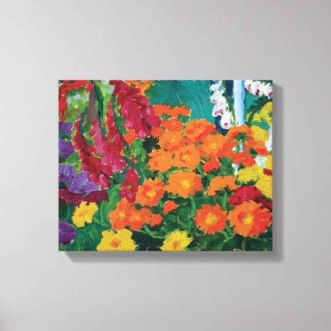 Emil Nolde - Jardín de Flores Póster de Arte Fino (Anverso)