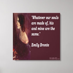 Emily Brontë & Cita "Nuestras Almas" Impresión en 
