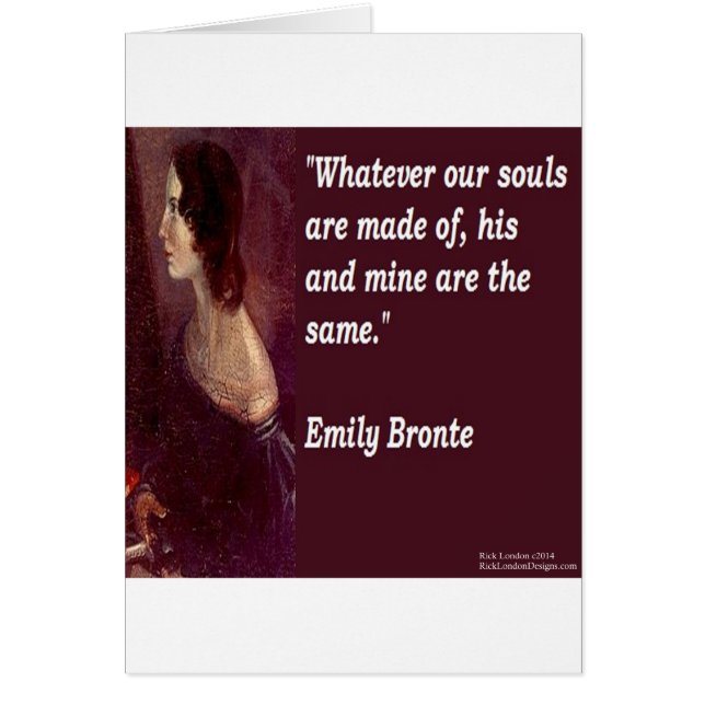 Emily Bronte y famosa cita de nuestras almas (Frente)
