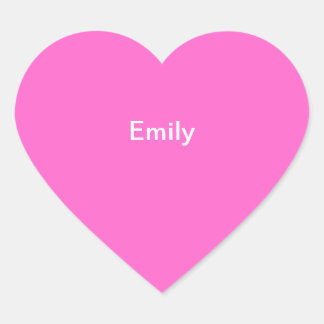 Emily Kids Name Pegatina Personalized Pink White
