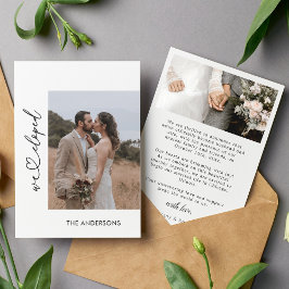 Emitimos 2 Invitación de Boda de guiones fotográfi
