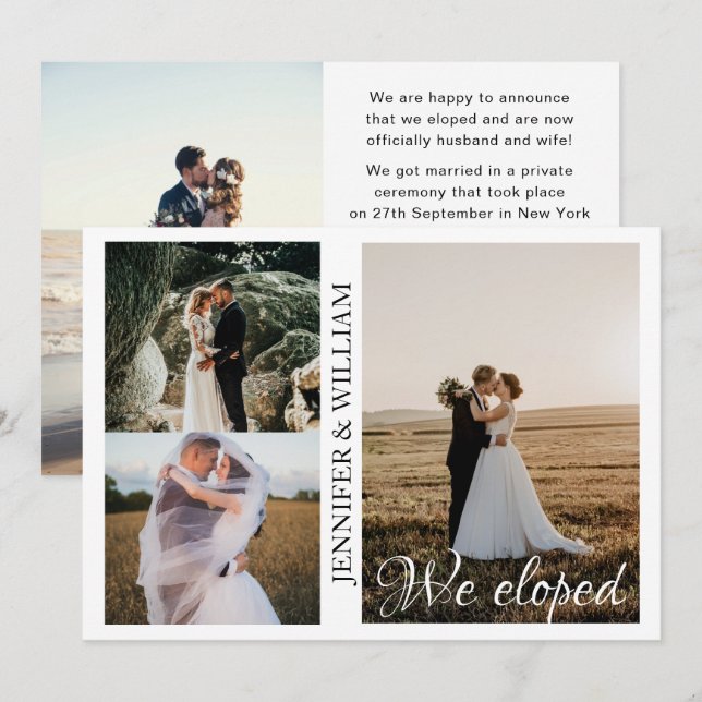 Emitimos la Invitación Boda de Collage de fotos (Anverso / Reverso)