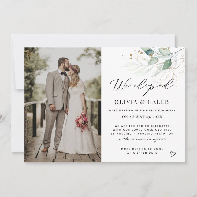 Emitimos la Invitación Boda Eucalyptus (Anverso)