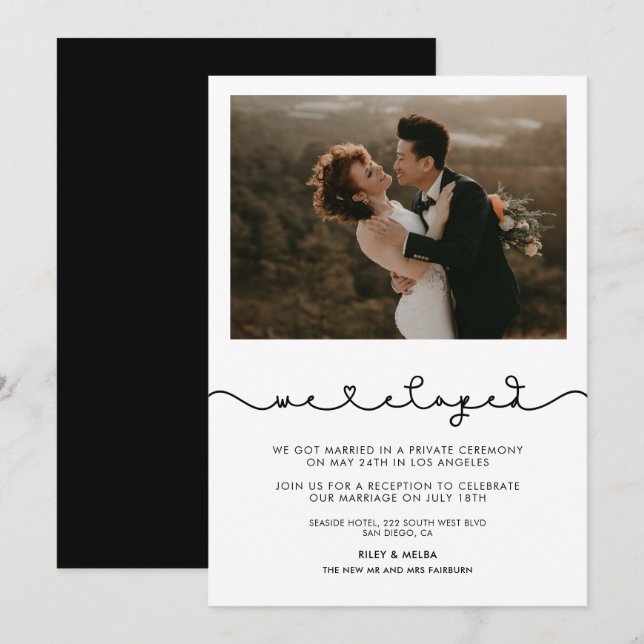 Emitimos la invitación Cute conectando el tipo de  (Anverso / Reverso)