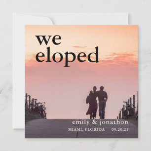 Emitimos la Invitación de Elopement
