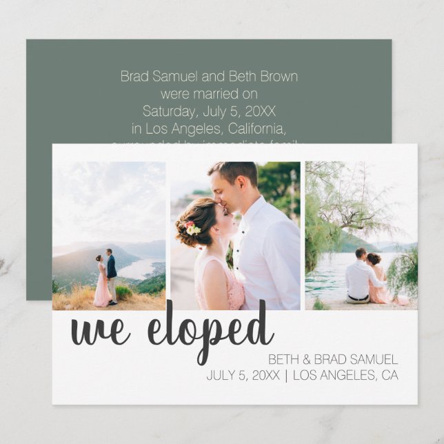 Emitimos tres Invitaciones fotográficas (Anverso / Reverso)