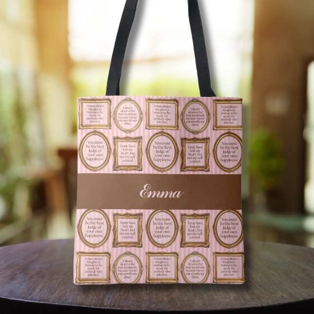 Emma de Jane Austen Cita la bolsa de tote personal (Subido por el creador)