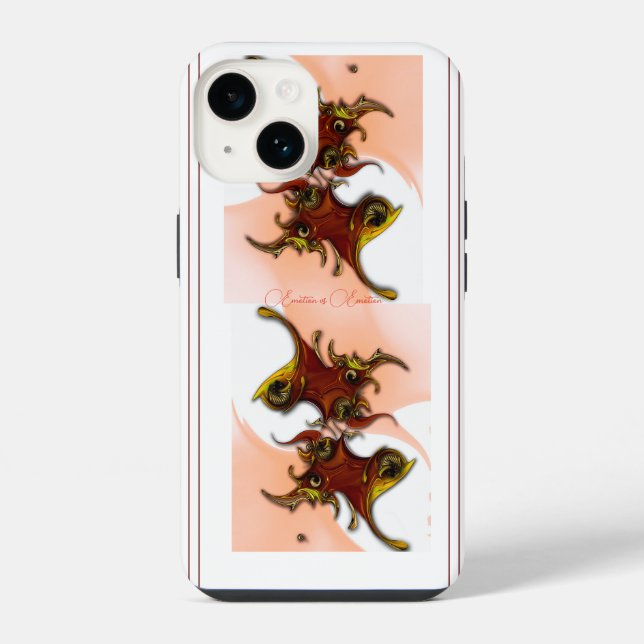 "Emoción vs Emoción", Funda para Apple iPhone 14 (Reverso )