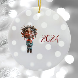 Emocionantes Navidades Adolescentes Elf Ornamento