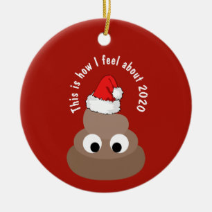 Emoji 2020 de FUNNY Navidades de ornamentos