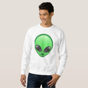 emoji alienígena mens sudadera