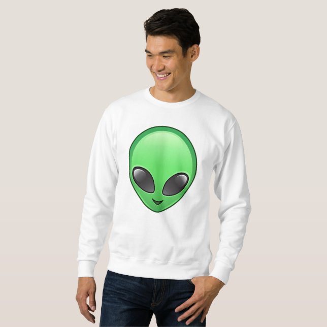emoji alienígena mens sudadera (Anverso completo)