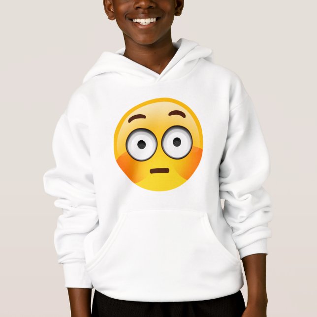 Emoji avergonzada con las mejillas limpiadas con (Anverso)