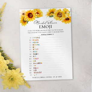 Emoji Bridal Shower   Tarjeta de Fall Floral Picto