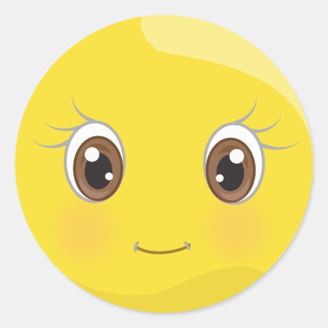 Emoji Cuidada Con Pegatinas De Eyelash (Anverso)