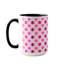 Emoji de amor rosa taza de café