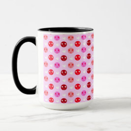 Emoji de amor rosa taza de café