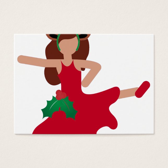 emoji de bailarina de flamenco de Navidad (Frente)