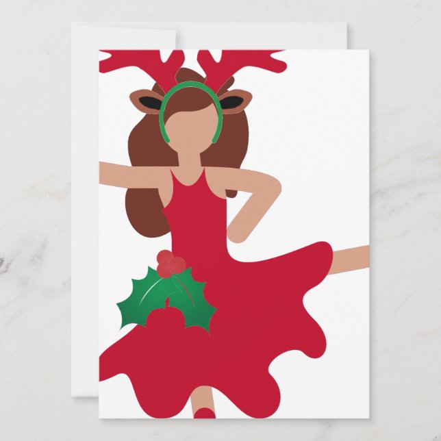 emoji de bailarina de flamenco de Navidad (Anverso)