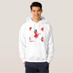 Emoji de bailarina mens sudadera capucha capucha