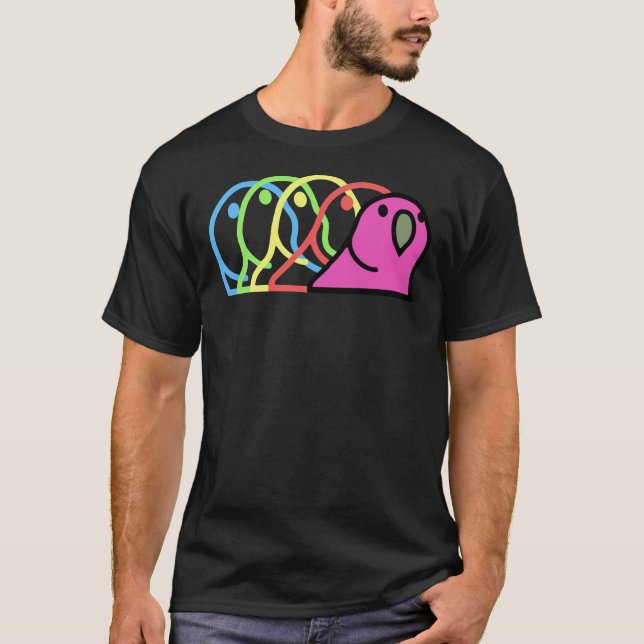 Emoji de loro fiesta GIF camiseta clásica (Anverso)