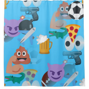 emoji de niño ducha cortina baño