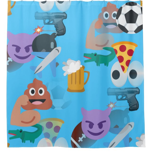 emoji de niño ducha cortina baño (Anverso)