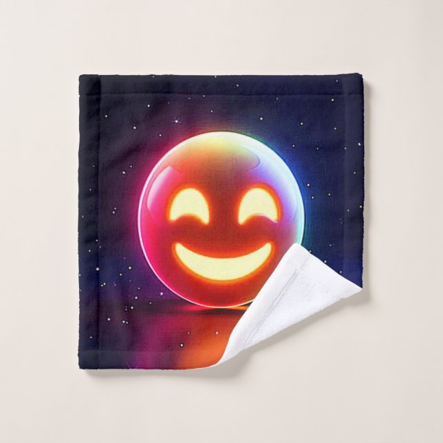 Emoji de orb feliz brillante (Toallita)