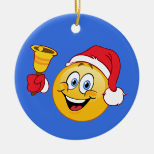 Emoji de Papá Noel que suena el ornamento de Bell