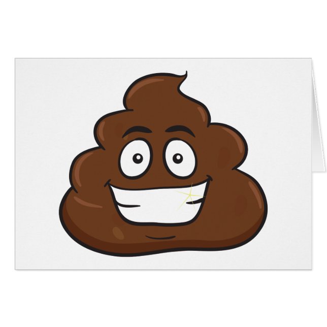 emoji de poop divertida (Anverso (Horizontal))