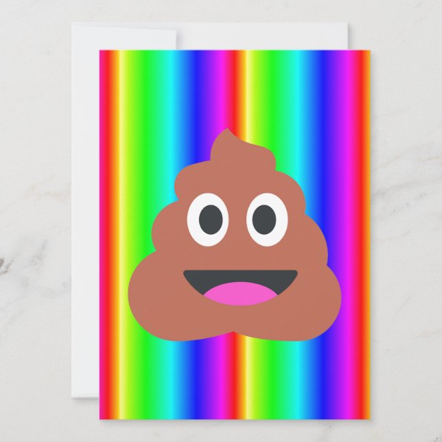 emoji de popó arco iris (Anverso)