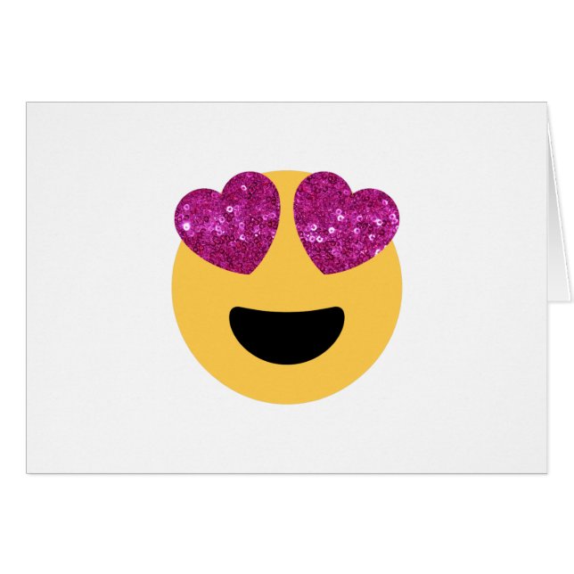 emoji del ojo del corazón purpurina (Anverso (Horizontal))