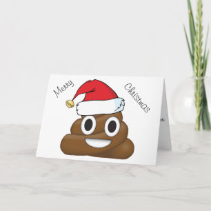 Emoji divertidísima de poop de Navidad