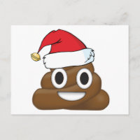 Emoji divertidísima de poop de Navidad