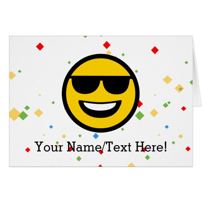 Emoji fresca de las gafas de sol (Anverso (Horizontal))