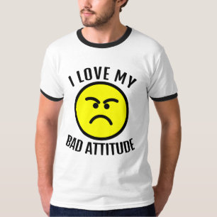 Emoji graciosa me encanta mi mala camiseta de la A
